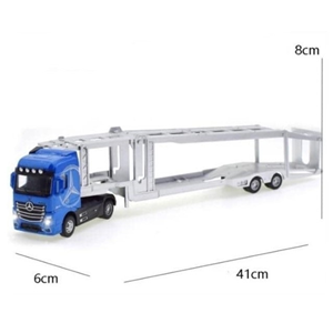 تریلی حمل خودرو آبی مدل بنز آکتروس 1:50 Trailer Model Benz Actros_اسباب بازی
